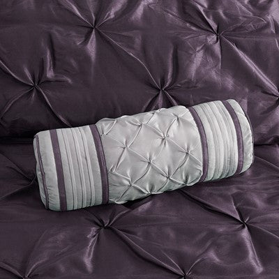 Madison Park Laurel 7 Piece Tufted Comforter Set in Plum, King MP10-255