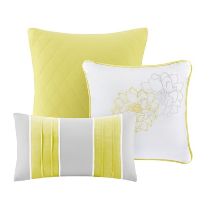 Madison Park Lola Comforter Set in Yellow, Twin / Twin XL MP10-435