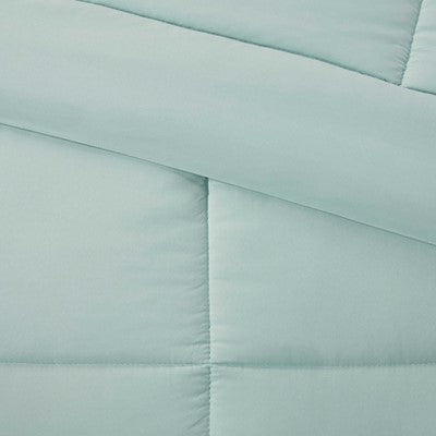 Madison Park Sarasota Microcell Down Alternative Comforter Mini Set in Seafoam, Full / Queen MP10-1256