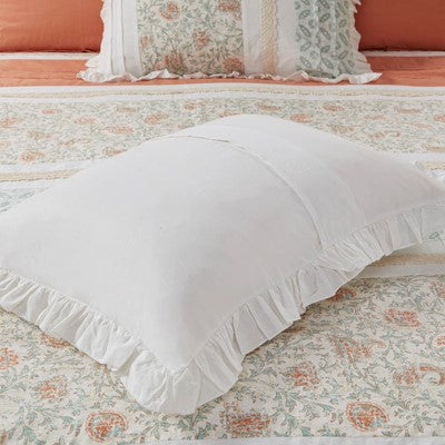 Madison Park Dawn 9 Piece Cotton Percale Comforter Set in Coral, Queen MP10-2793
