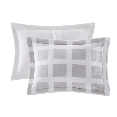 Madison Park Mae Plush Comforter Set in Grey, Twin MP10-6665