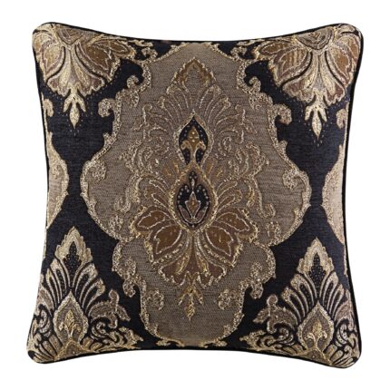 Bradshaw 20" Black Square Decorative Throw Pillow By J.Queen New York