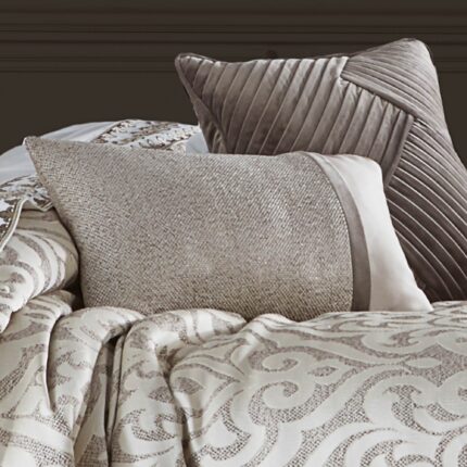 Milan Oatmeal Boudoir Decorative Throw Pillow By J Queen New York