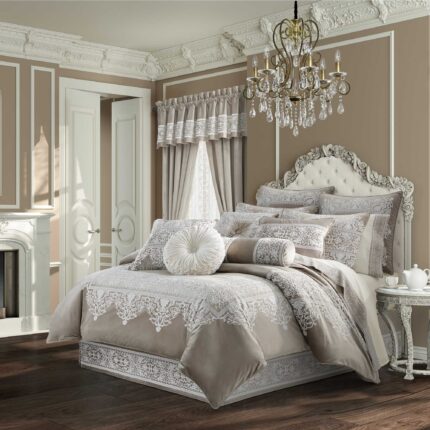 Opulence 4 Piece Comforter Set in Linen by J.Queen New York