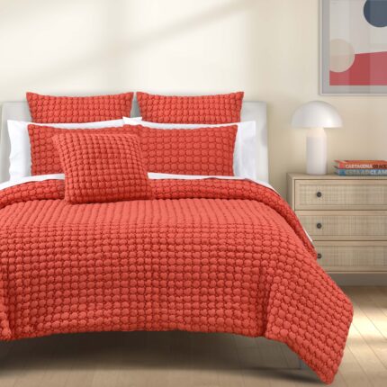 Cloud Puff Melon 3 Piece Quilt Set