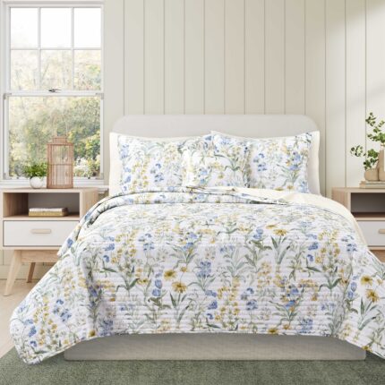 Tallulah Blue 3 Piece Quilt Set