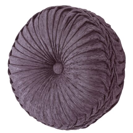 Dominique Lavender Tufted Round Decorative Throw Pillow 15" x 15"
