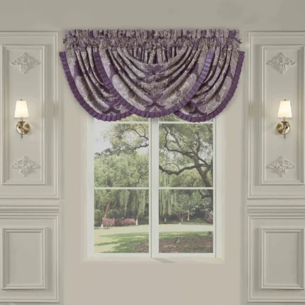 Dominique Lavender Waterfall Window Valance